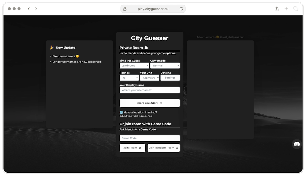 City Guesser