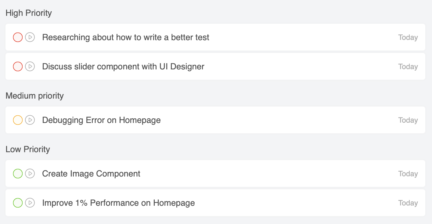 Ilustrasi Daftar Prioritas