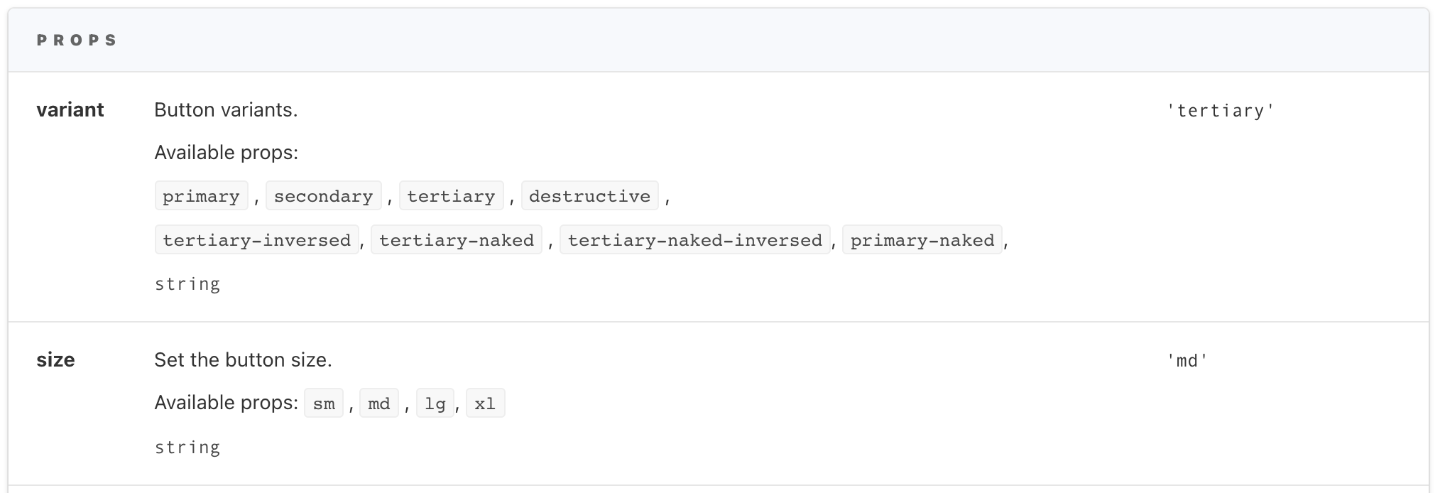 Property yang disediakan
