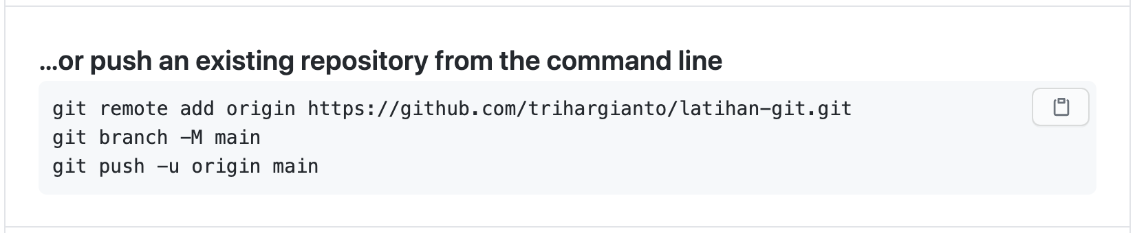 Menghubungkan Local Repository ke Remote Repository