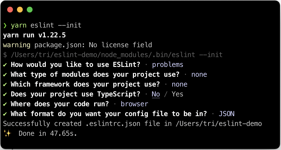 Yarn init - Rekap Jawaban
