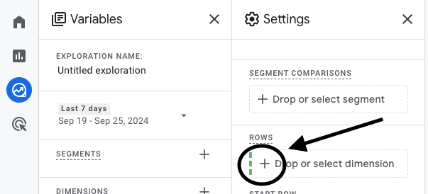 Select the dimensions for the report